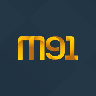 ortak mektup logo m 91 vektör çizim