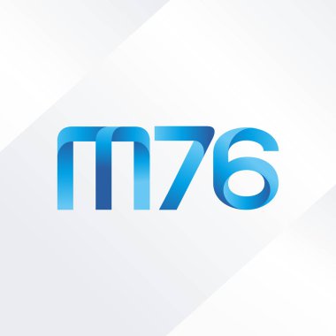 ortak mektup logo m 76 vektör çizim