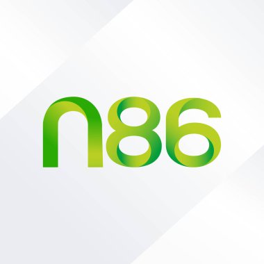 N86 ortak mektup ve sayı logo vektör çizim
