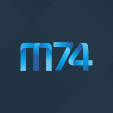 ortak mektup logo m 74 vektör çizim