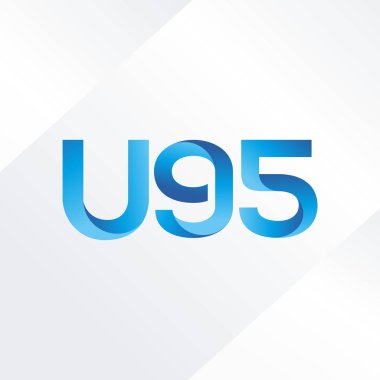 U95 mektup ve dijital numara logo simge