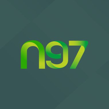 N97 ortak mektup ve sayı logo vektör çizim