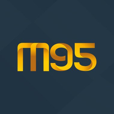 ortak mektup logo m 95 vektör çizim