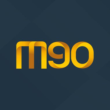 ortak mektup logo m 90 vektör çizim
