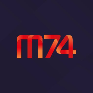 ortak mektup logo m 74 vektör çizim