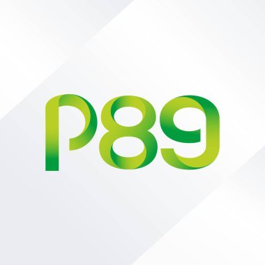  P89 ortak mektup ve sayı logo vektör çizim