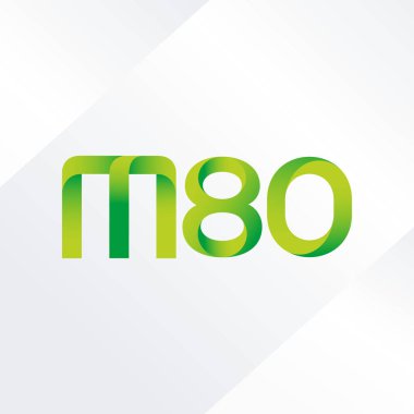 ortak mektup logo m 80 vektör çizim