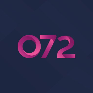 O72 ortak mektup ve sayı logo vektör çizim