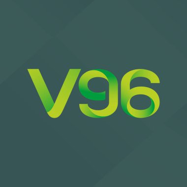 V96 ortak mektup logo, vektör çizim