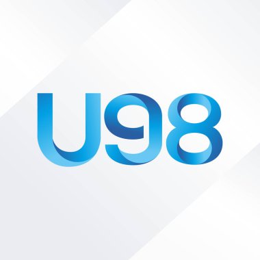 U98 mektup ve dijital numara logo simge