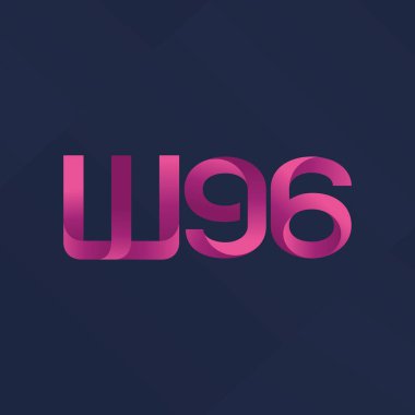 W96 ortak mektup logo, vektör çizim