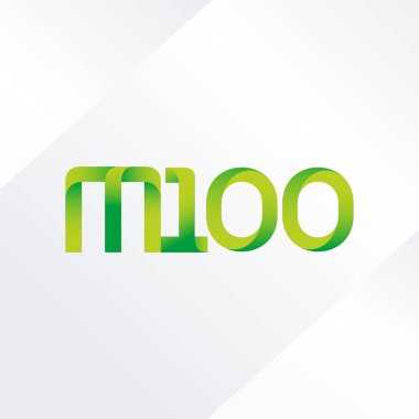 ortak mektup logo m 100 vektör çizim