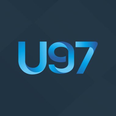 U97 mektup ve dijital numara logo simge