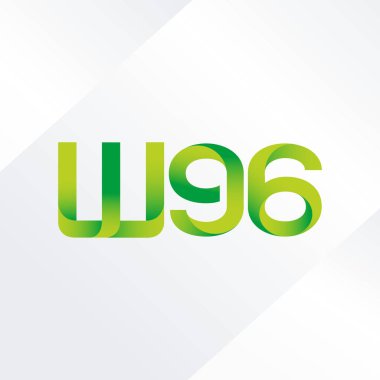 W96 ortak mektup logo, vektör çizim
