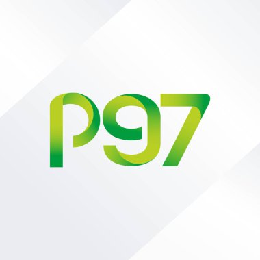 P97 ortak mektup ve sayı logo vektör çizim