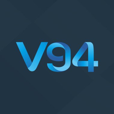 V94 ortak mektup logo, vektör çizim