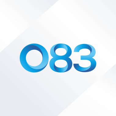 O83 ortak mektup ve sayı logo vektör çizim