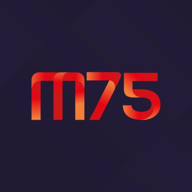ortak mektup logo m 75 vektör çizim