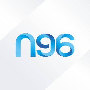 N96 ortak mektup ve sayı logo vektör çizim