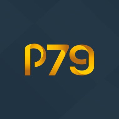 P79 ortak mektup ve sayı logo vektör çizim