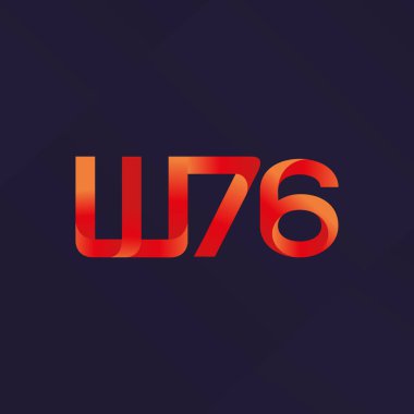 W76 ortak mektup logo, vektör çizim