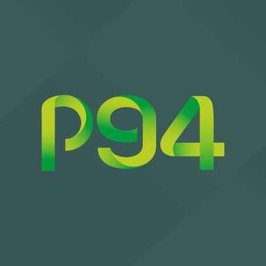 P94 ortak mektup ve sayı logo vektör çizim