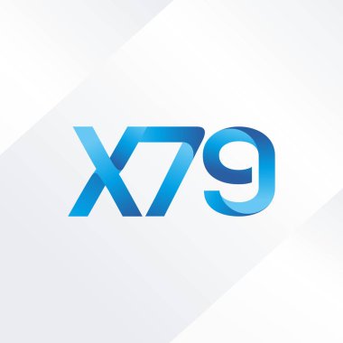X79 mektup logo, vektör çizim ortak