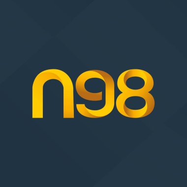 N98 ortak mektup ve sayı logo vektör çizim