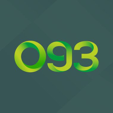 O93 ortak mektup ve sayı logo vektör çizim