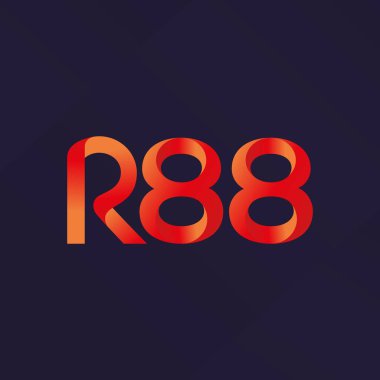 ortak mektup logo R 88 vektör çizim