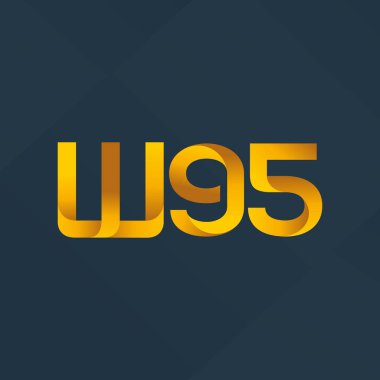 W95 ortak mektup logo, vektör çizim