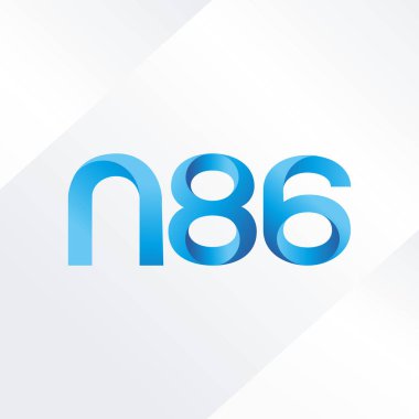 N86 ortak harf ve sayılar logo vektör çizim 