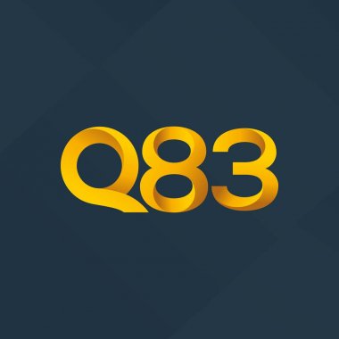 Q83 ortak harf ve sayılar logo vektör çizim 