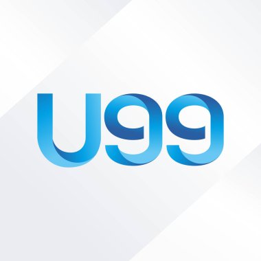 U99 mektup ve dijital numara logo simge