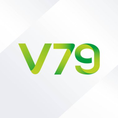 V79 mektup ve dijital numara logo simge