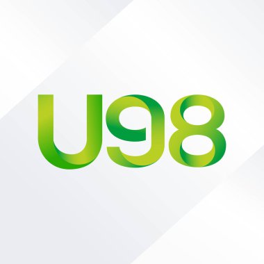 U98 mektup ve dijital numara logo simge