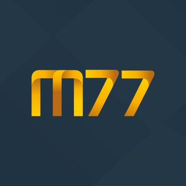 ortak mektup logo m 77 vektör çizim