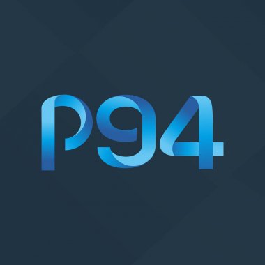 P94 ortak harf ve sayılar logo vektör çizim 