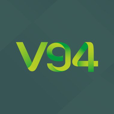 V94 ortak mektup logo, vektör çizim