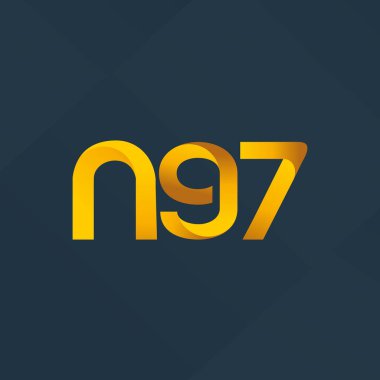 N97 ortak harf ve sayılar logo vektör çizim 