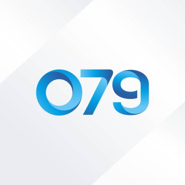 O79 ortak mektup ve sayı logo vektör çizim