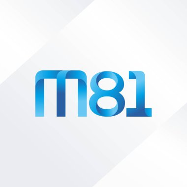 ortak mektup logo m 81 vektör çizim
