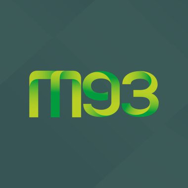 ortak mektup logo m 93 vektör çizim