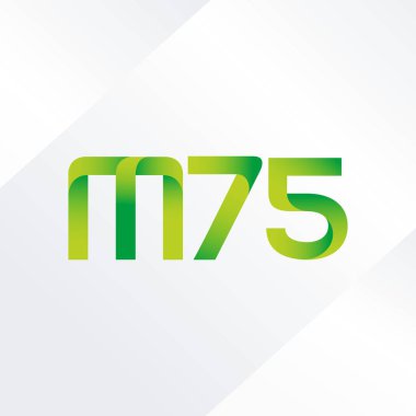 ortak mektup logo m 75 vektör çizim