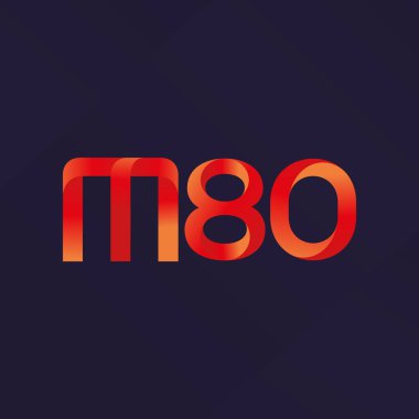 ortak mektup logo m 80 vektör çizim