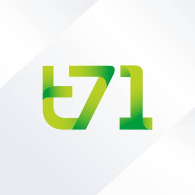 ortak mektup logo t 71 vektör çizim
