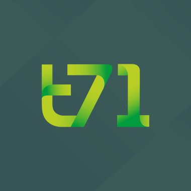 ortak mektup logo t 71 vektör çizim