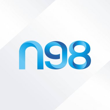 N98 ortak harf ve sayılar logo vektör çizim 