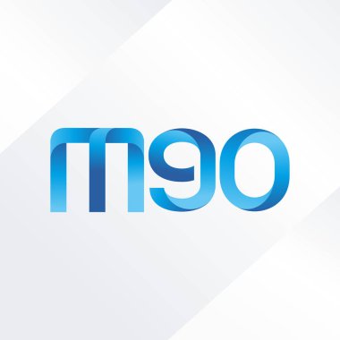 ortak mektup logo m 90 vektör çizim