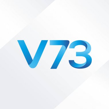 V73 mektup ve dijital numara logo simge